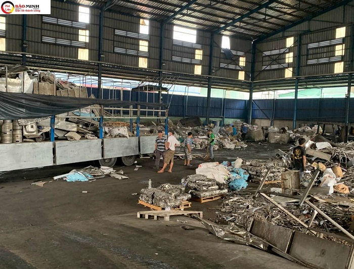 Thu mua phế liệu tại kho khách hàng